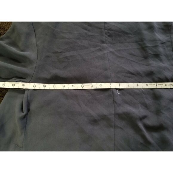 Divided H&M Gray Sheer Open Front Jacket/Cardigan Lace Trim 3/4Sleeve Size 4 - Picture 4 of 7